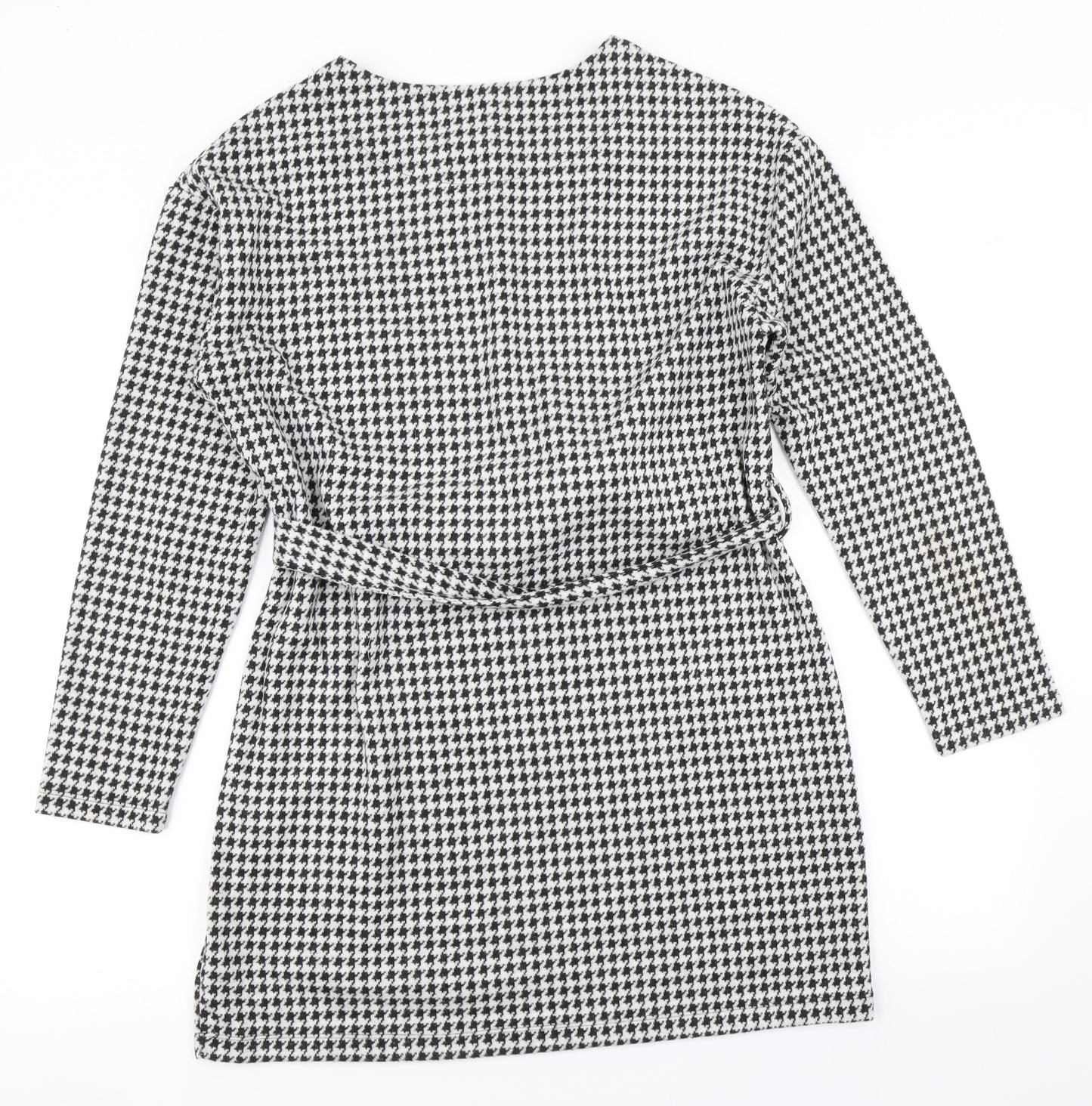 F&F Womens Black Houndstooth  A-Line  Size 12