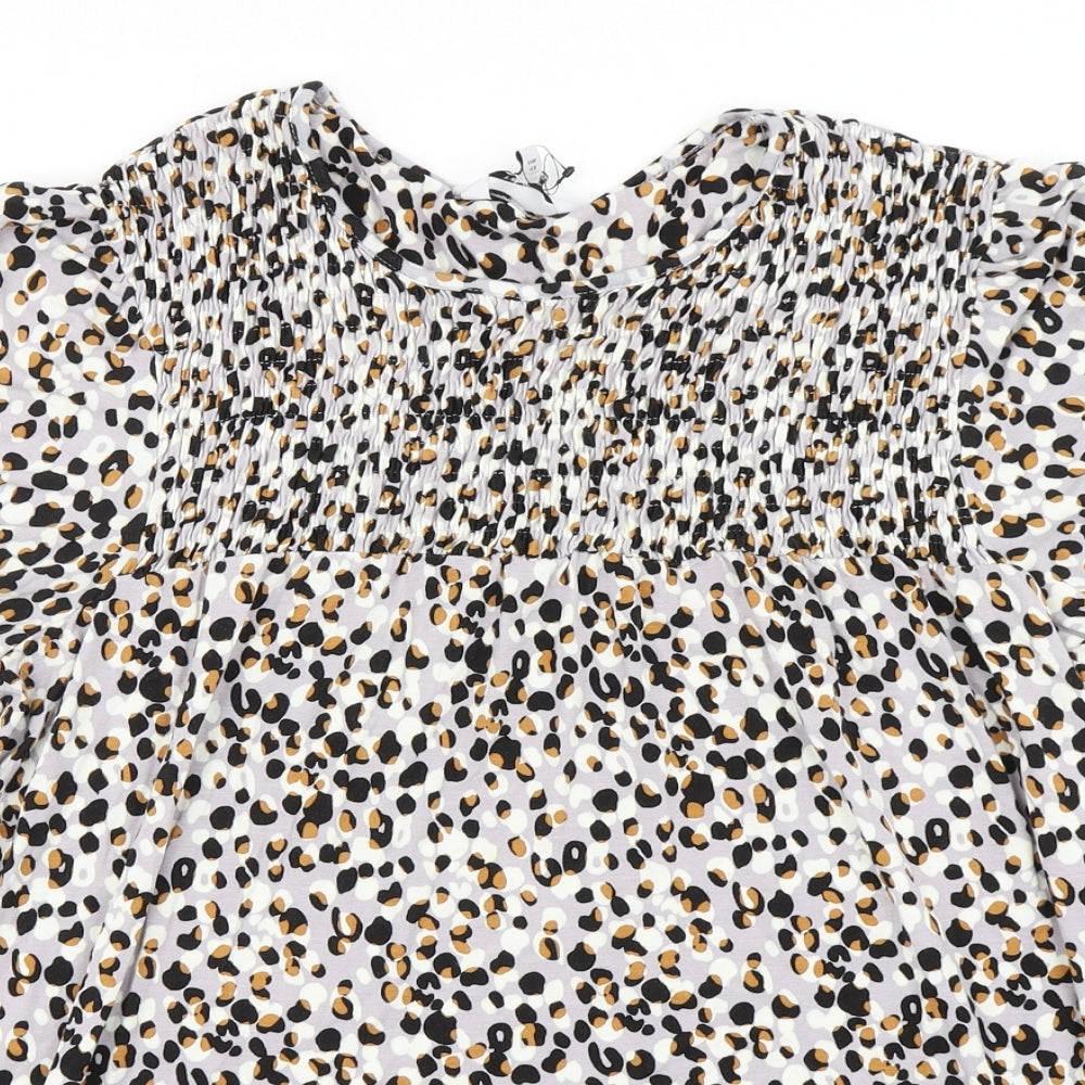 NEXT Womens Purple Animal Print  Basic T-Shirt Size 20