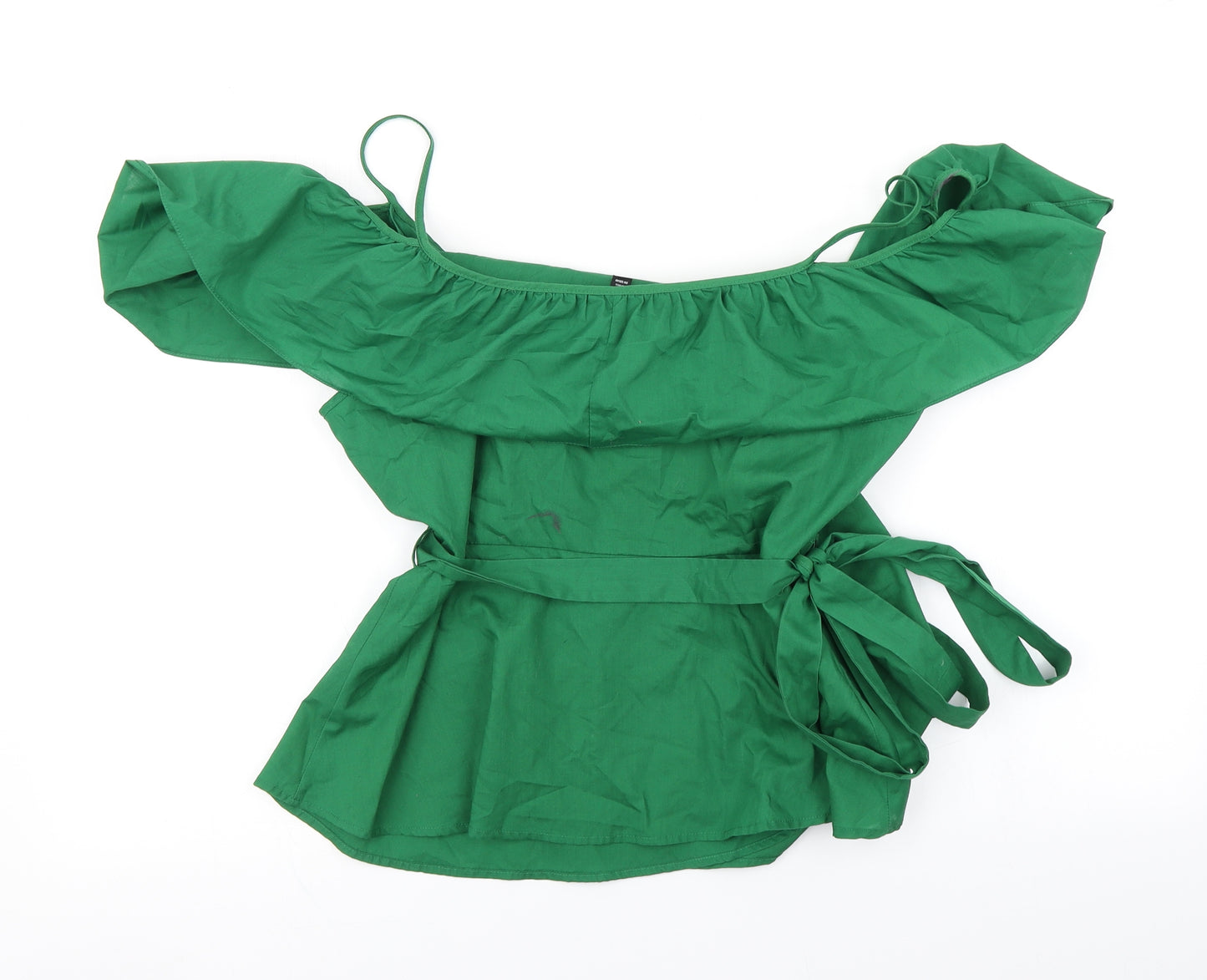 Topshop Womens Green   Wrap Blouse Size 14