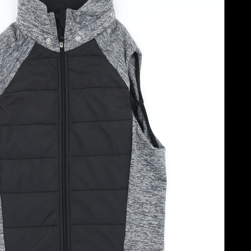 M&S Womens Black   Gilet Jacket Size 8