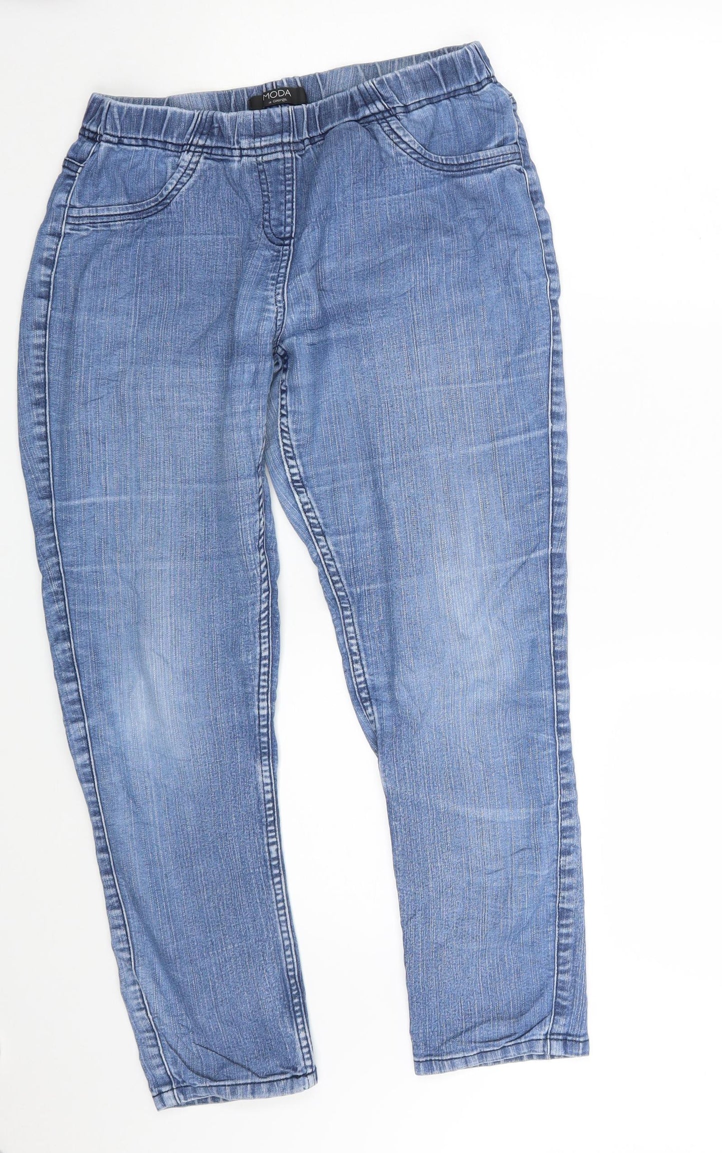 George Womens Blue  Denim Straight Jeans Size 12 L25 in