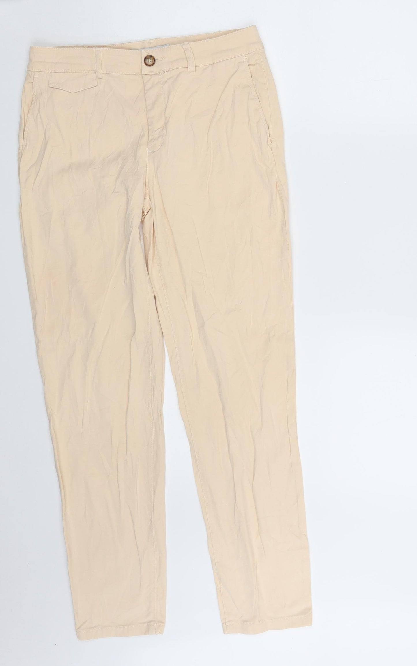 Zara Womens Beige  Denim Capri Jeans Size 8 L27 in