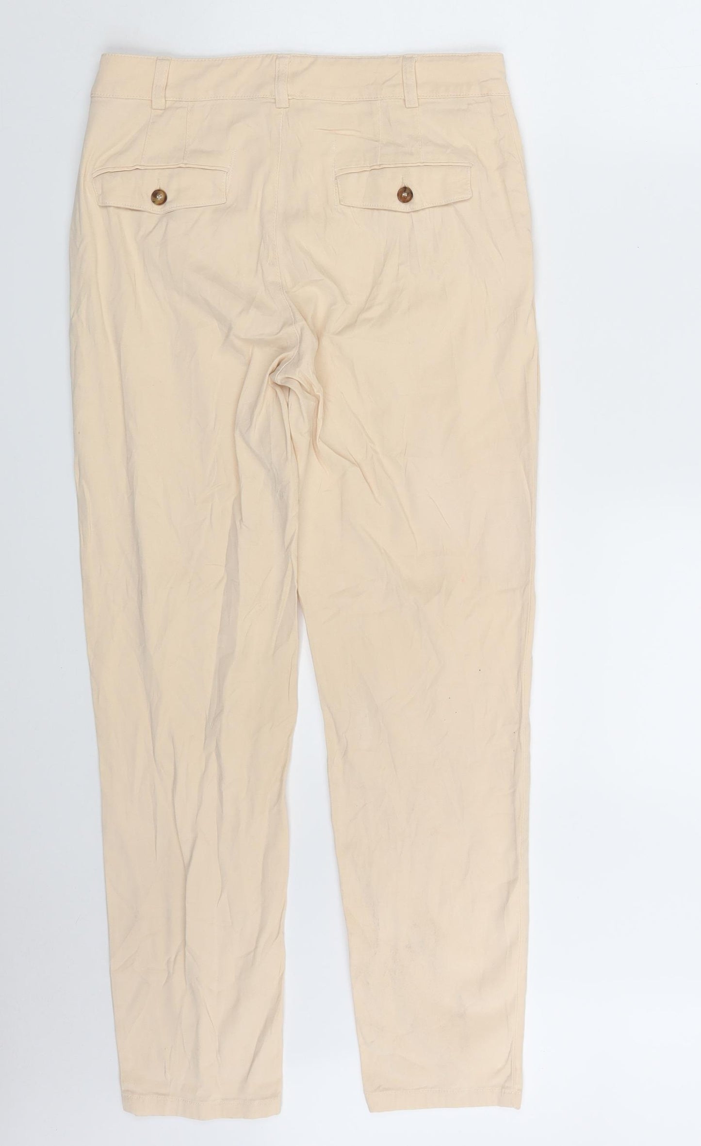 Zara Womens Beige  Denim Capri Jeans Size 8 L27 in