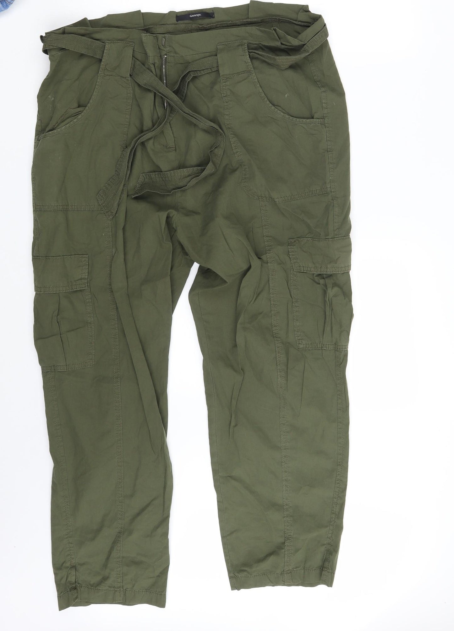 George Womens Green   Dress Pants Trousers Size 16 L26 in
