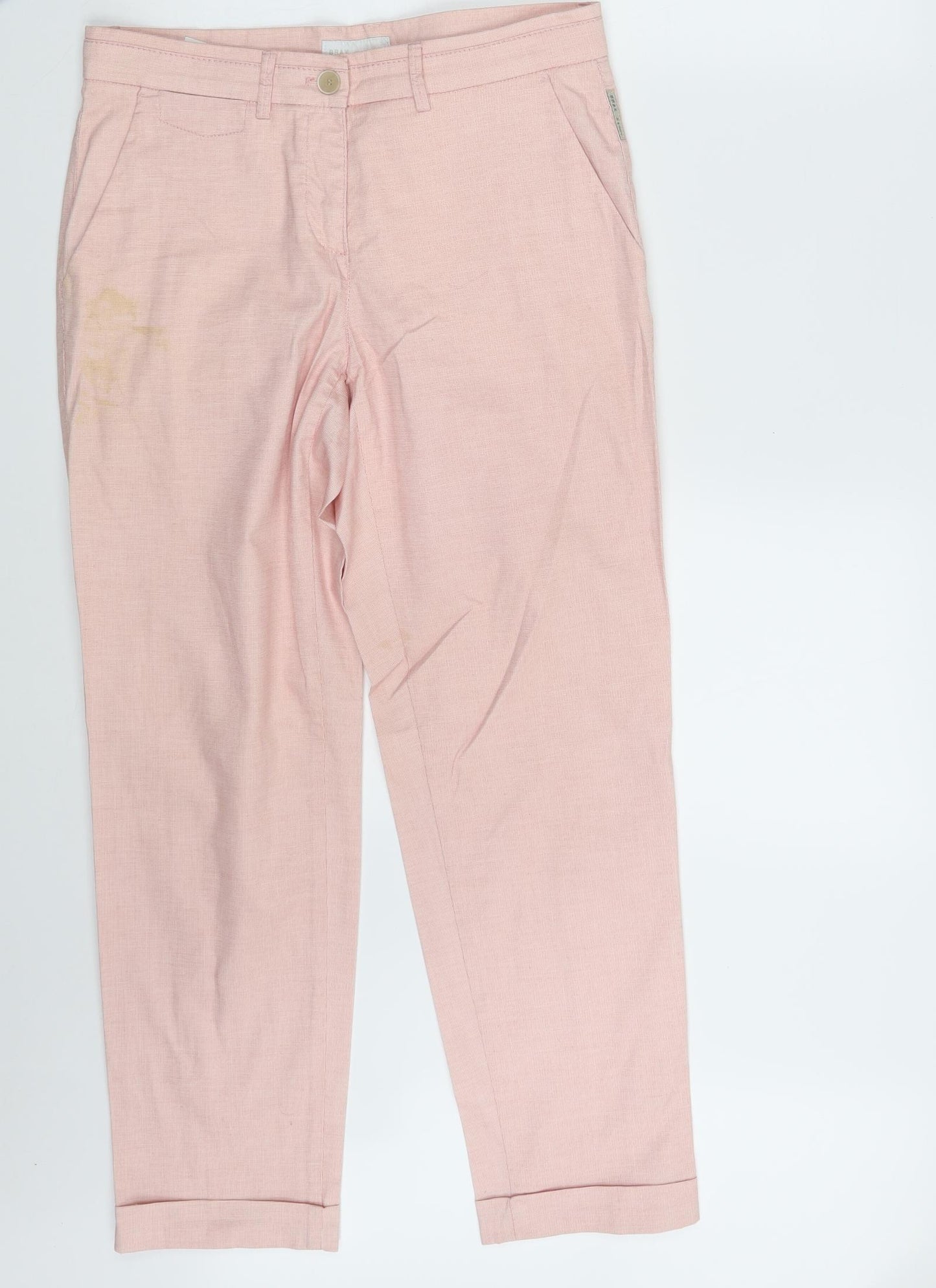 BRAX Womens Pink   Cropped Trousers Size 10 L26 in