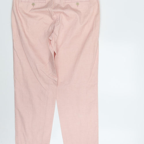 BRAX Womens Pink   Cropped Trousers Size 10 L26 in