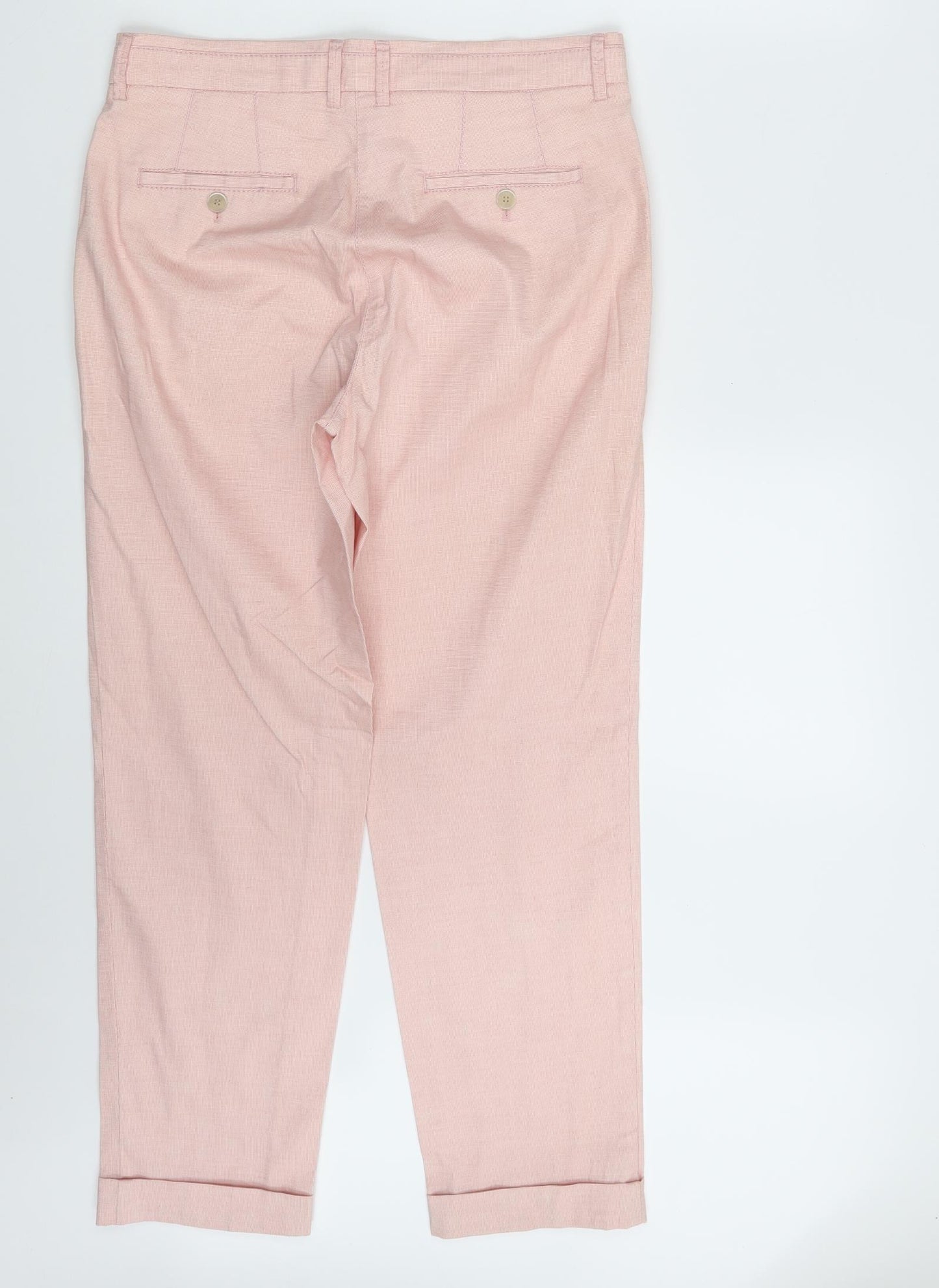BRAX Womens Pink   Cropped Trousers Size 10 L26 in