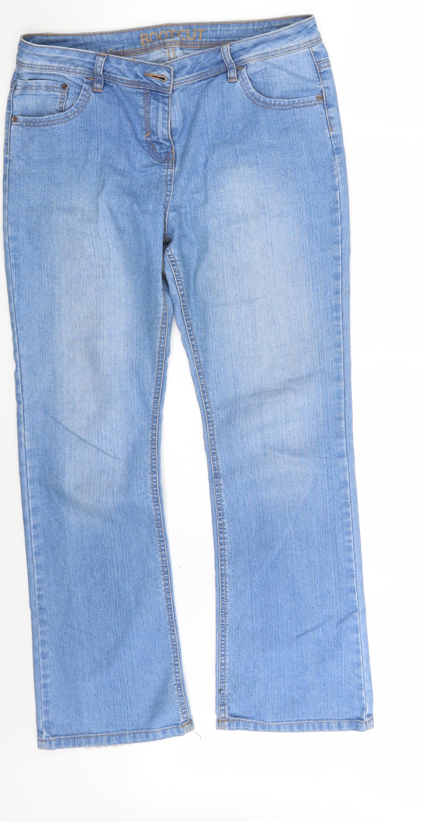 George Womens Blue  Denim Bootcut Jeans Size 12 L29 in