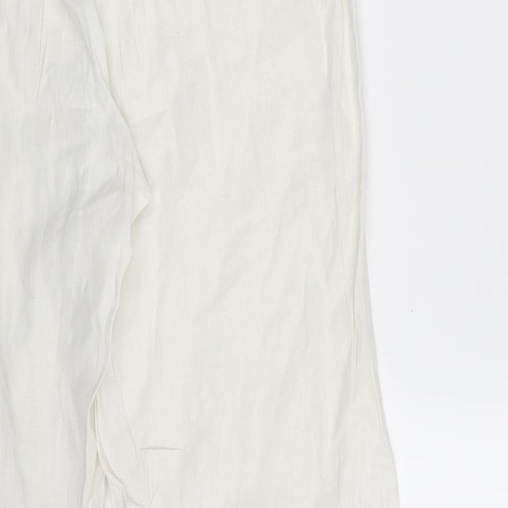 E. Womens White   Bloomer Trousers Size 16 L28 in