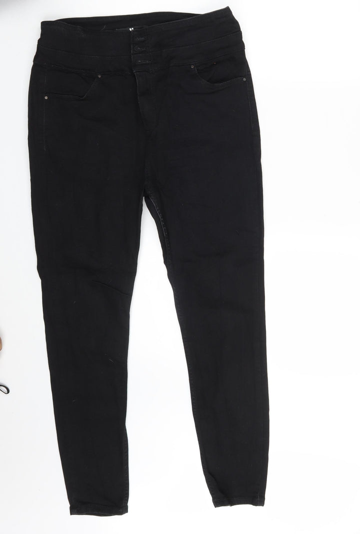 Very Womens Black Denim Skinny Jeans Size 14 L26 in