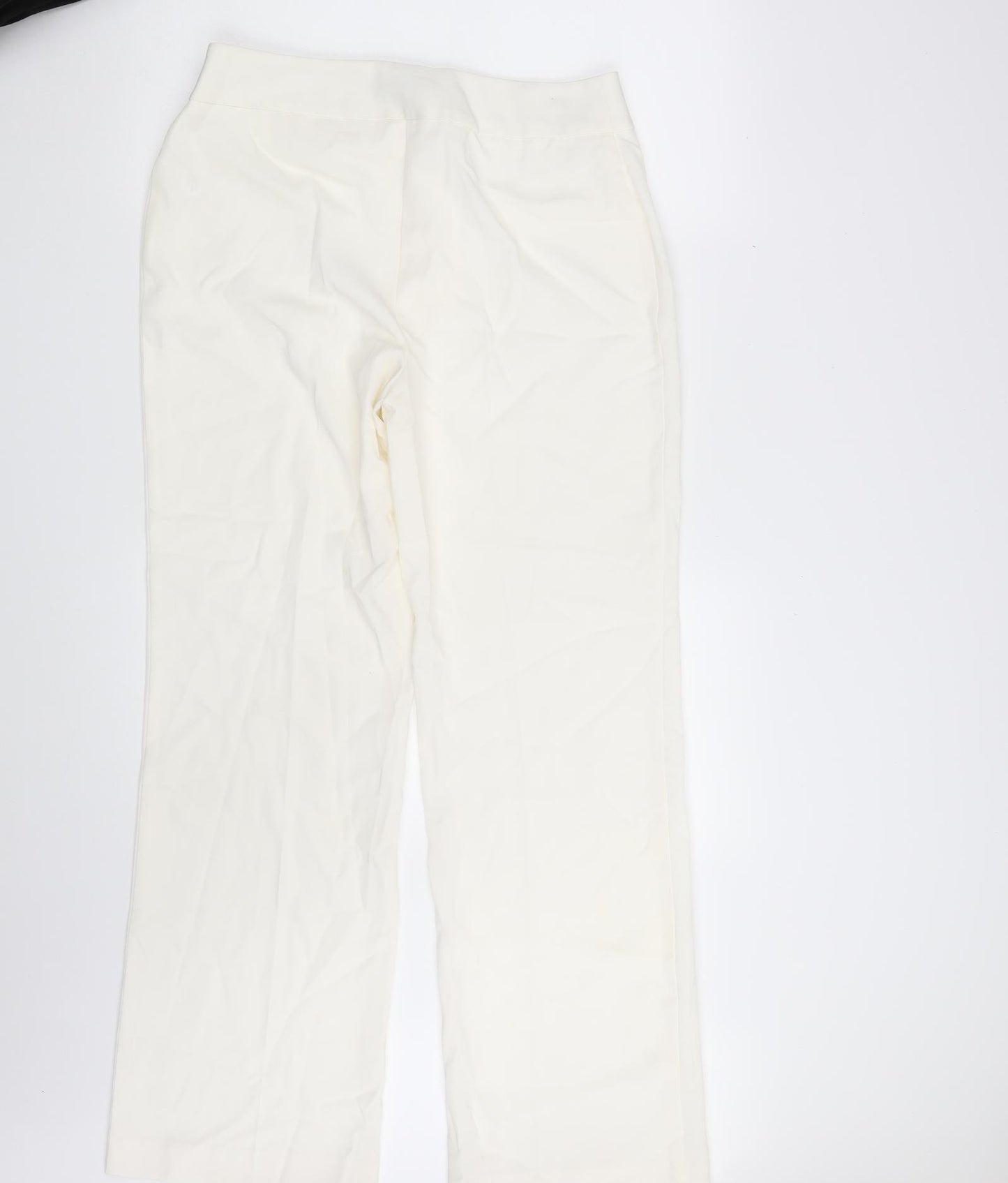 Creation Womens Ivory   Dress Pants Trousers Size 14 L32 in