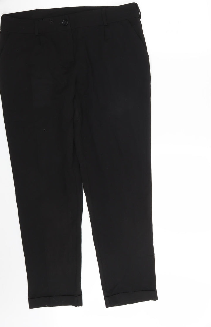 New Look Womens Black Trousers Size 14 L29 in