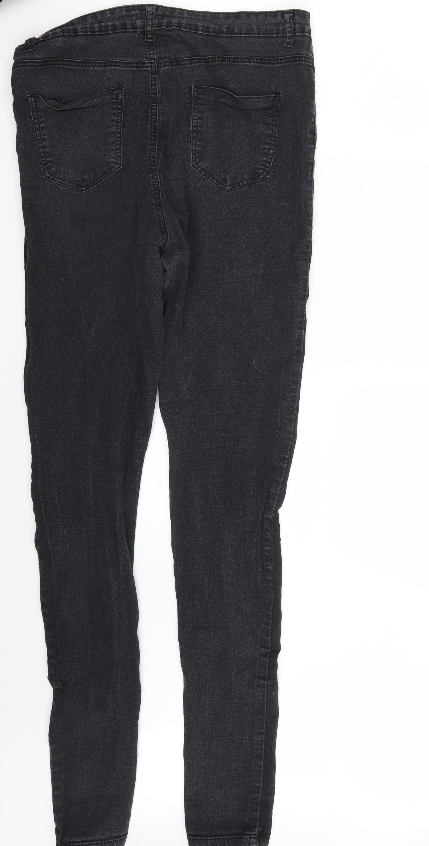 Boohoo Womens Black  Denim Jegging Jeans Size 18 L35 in