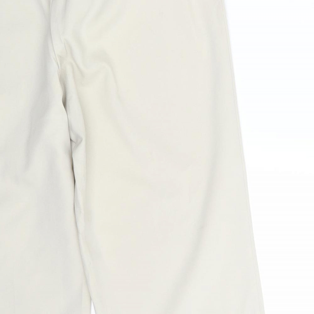 M&S Womens Beige   Cropped Trousers Size 16 L26 in