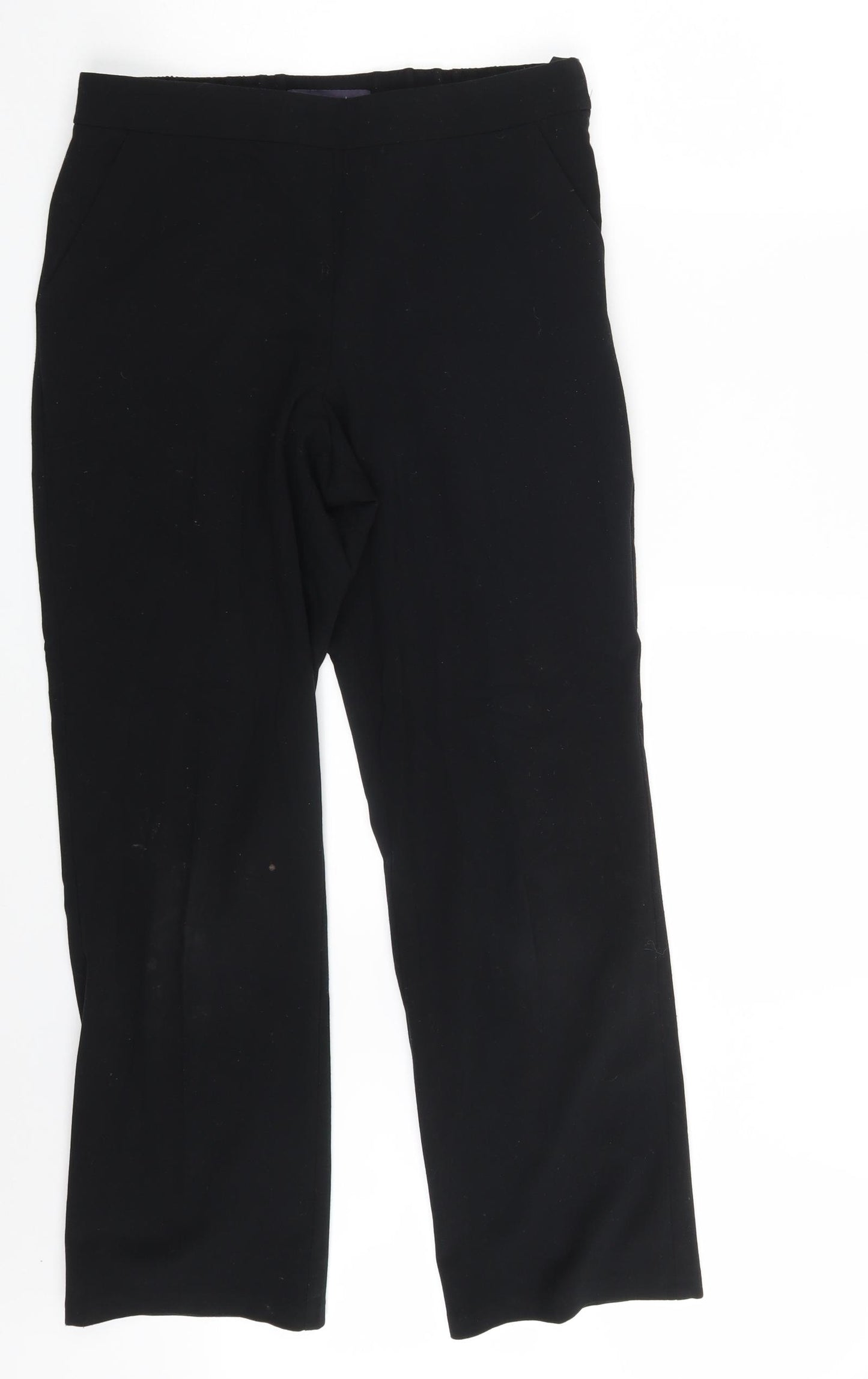 M&S Womens Black   Trousers  Size 10 L28 in