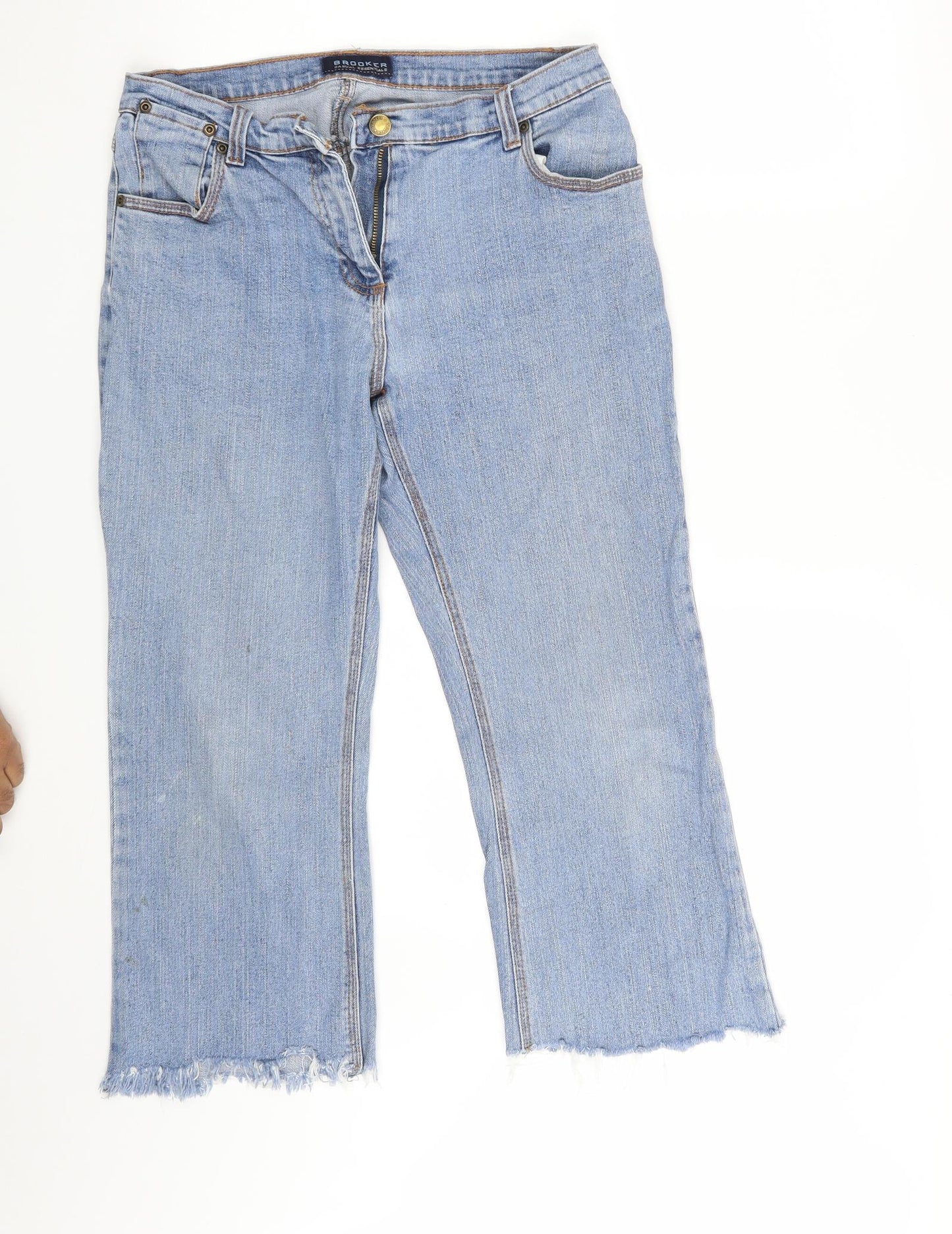 Brooker Womens Blue  Denim Cropped Jeans Size 12 L21 in