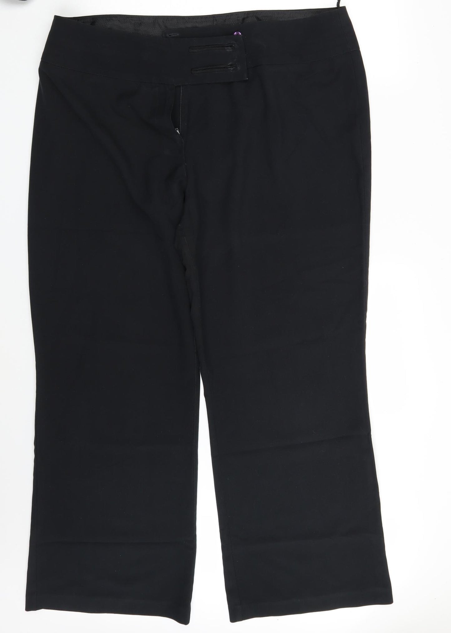 M&S Womens Black   Trousers  Size 20 L30 in