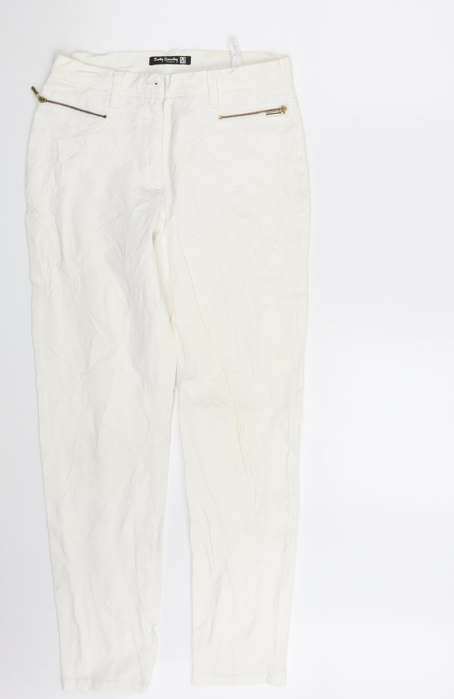 Betty Barclay Womens Ivory  Denim Skinny Jeans Size 10 L28 in