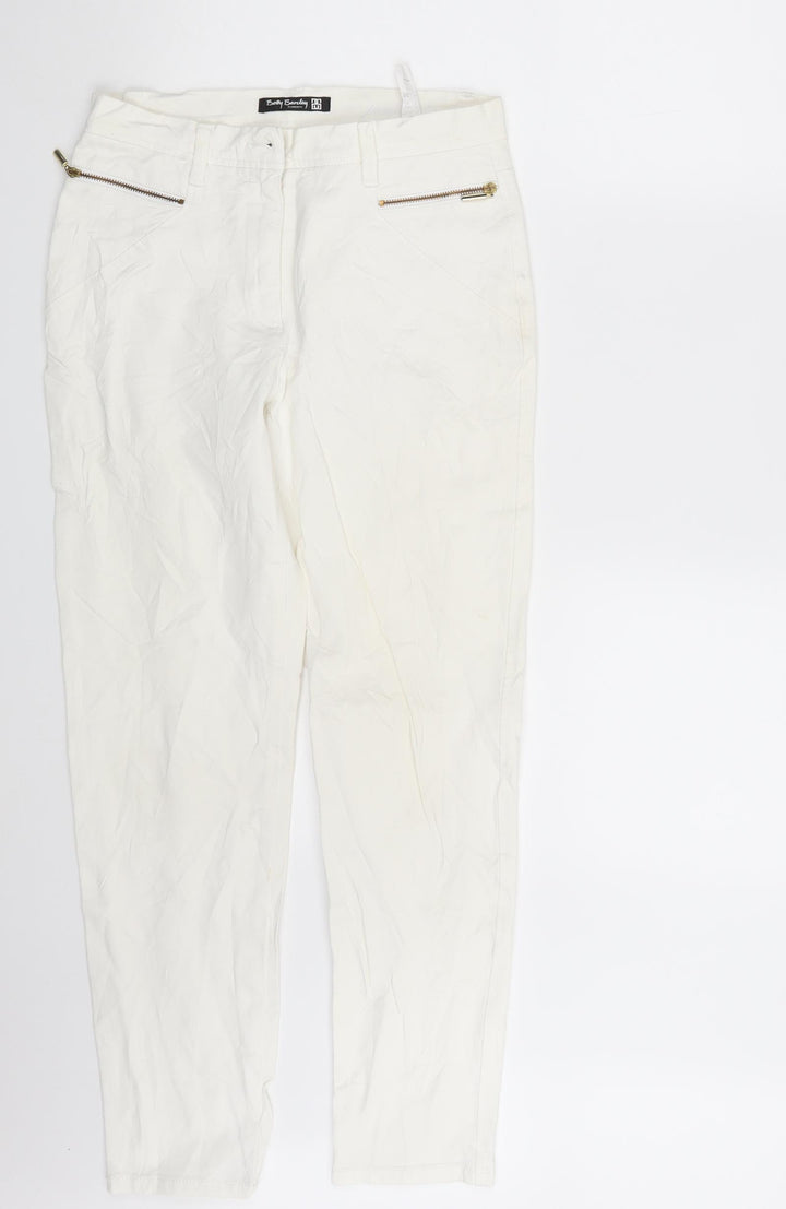 Betty Barclay Womens Ivory Denim Skinny Jeans Size 10 L28 in