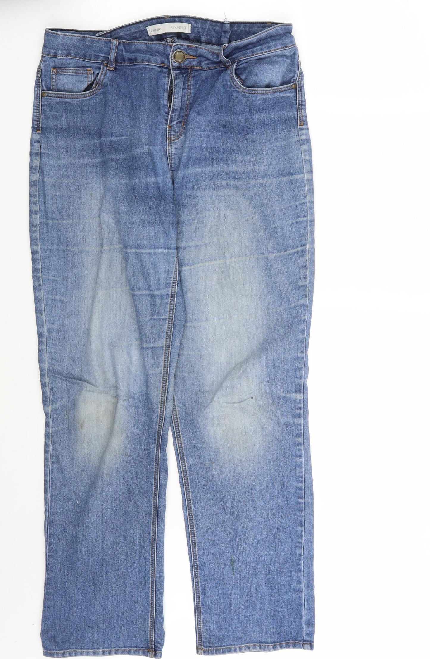 George Womens Blue  Denim Straight Jeans Size 16 L28 in