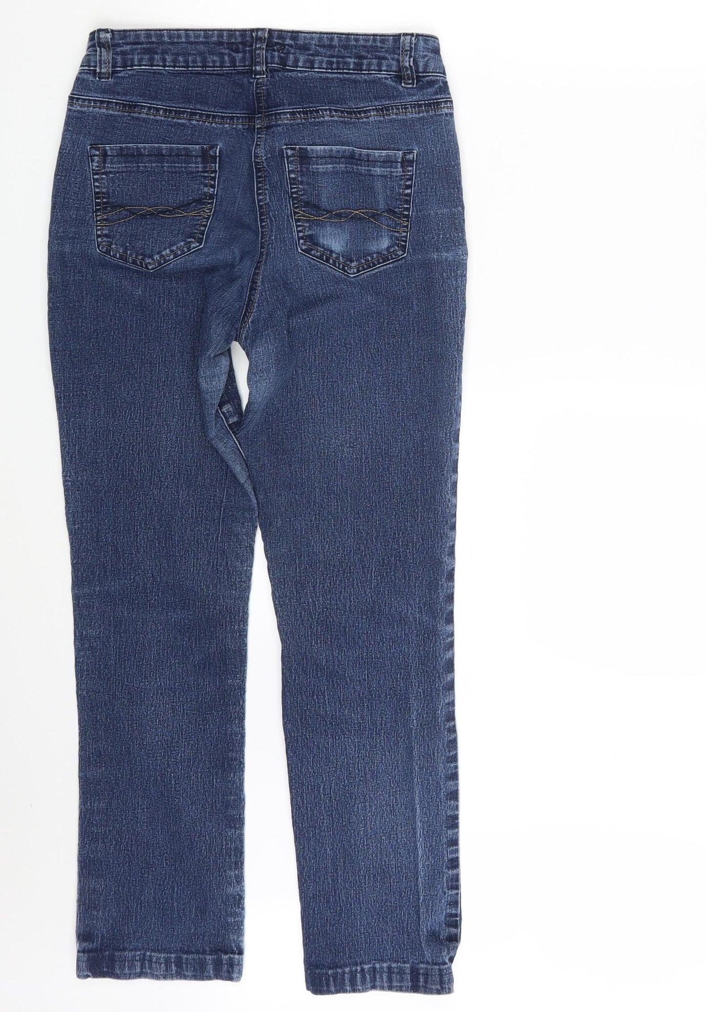 TU Womens Blue  Denim Straight Jeans Size 8 L28 in