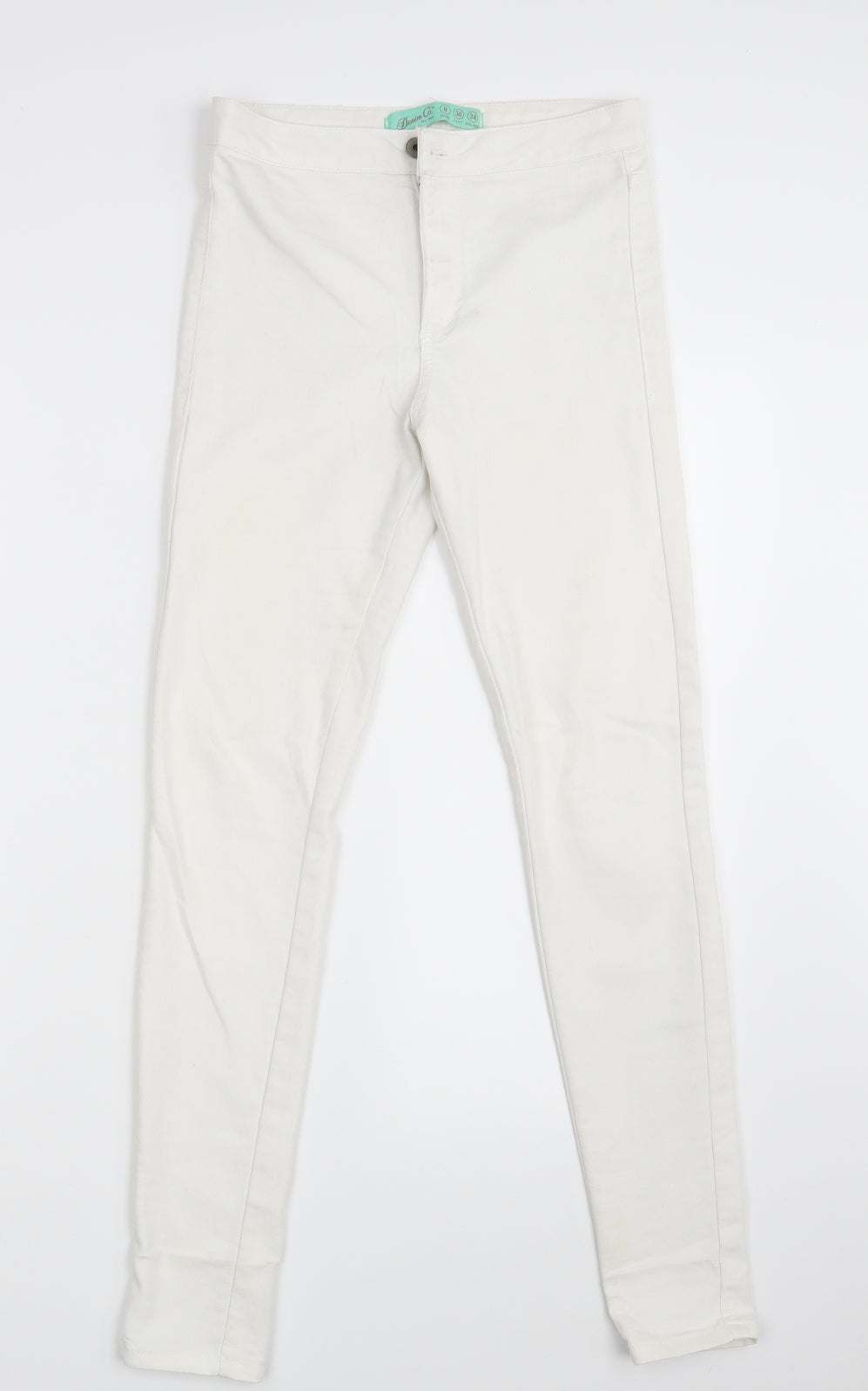 Denim Co. Womens White  Denim Jegging Jeans Size 8 L29 in