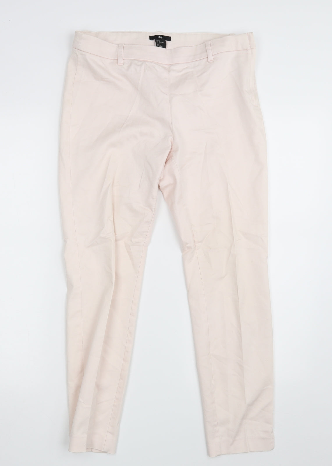 H&M Womens Pink   Chino Trousers Size 10 L26 in