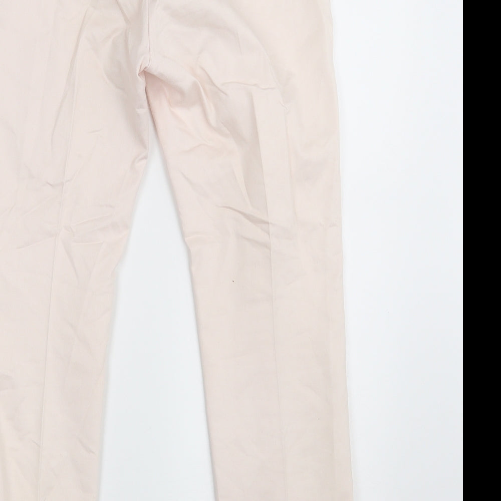 H&M Womens Pink   Chino Trousers Size 10 L26 in