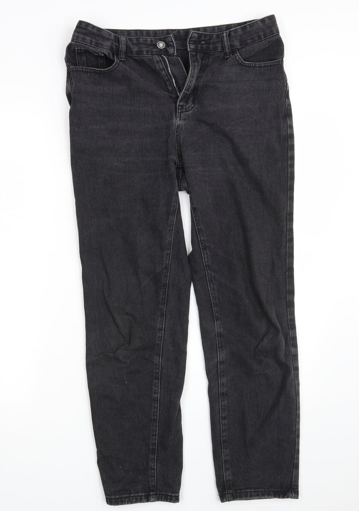 SheIn Womens Black Denim Straight Jeans Size M L27 in
