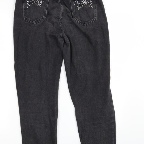 SheIn Womens Black  Denim Straight Jeans Size M L27 in