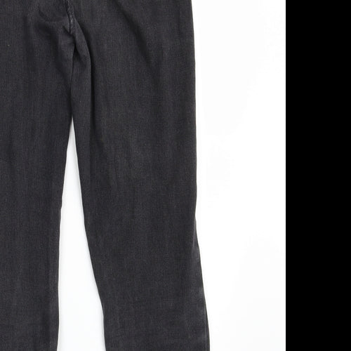 SheIn Womens Black  Denim Straight Jeans Size M L27 in