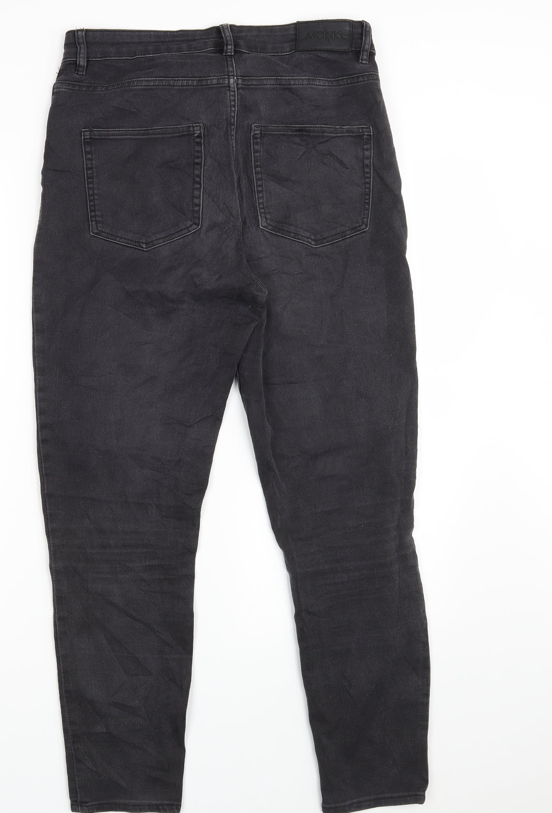 Monki Womens Black  Denim Straight Jeans Size 31 in L26 in