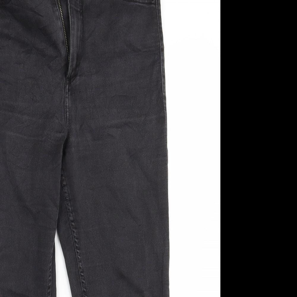 Monki Womens Black  Denim Straight Jeans Size 31 in L26 in