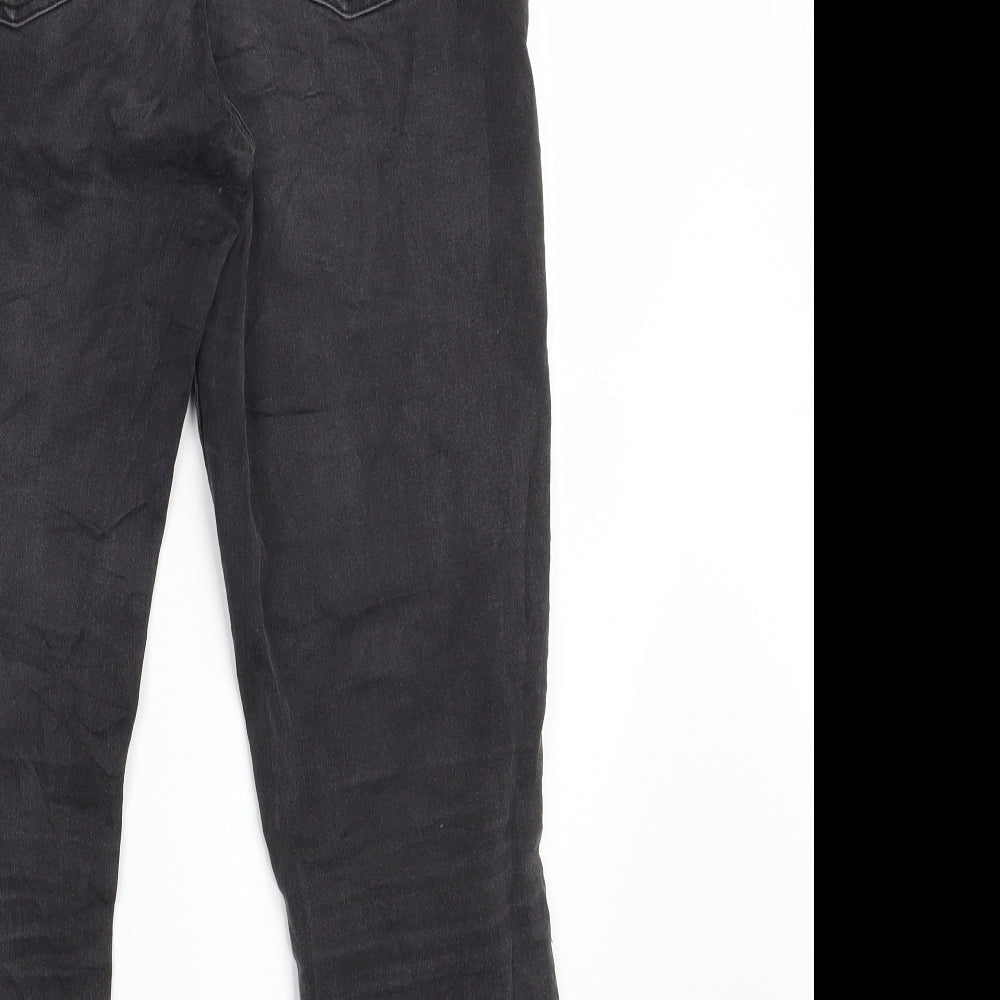 Monki Womens Black  Denim Straight Jeans Size 31 in L26 in