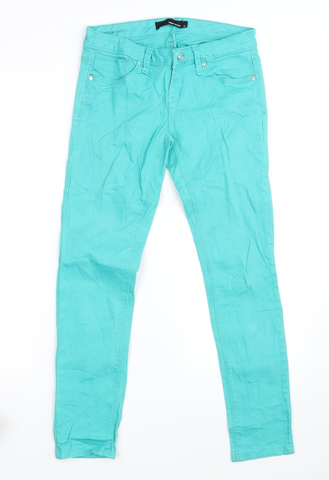 TALLY WEiJL Womens Green  Denim Skinny Jeans Size 8 L27 in