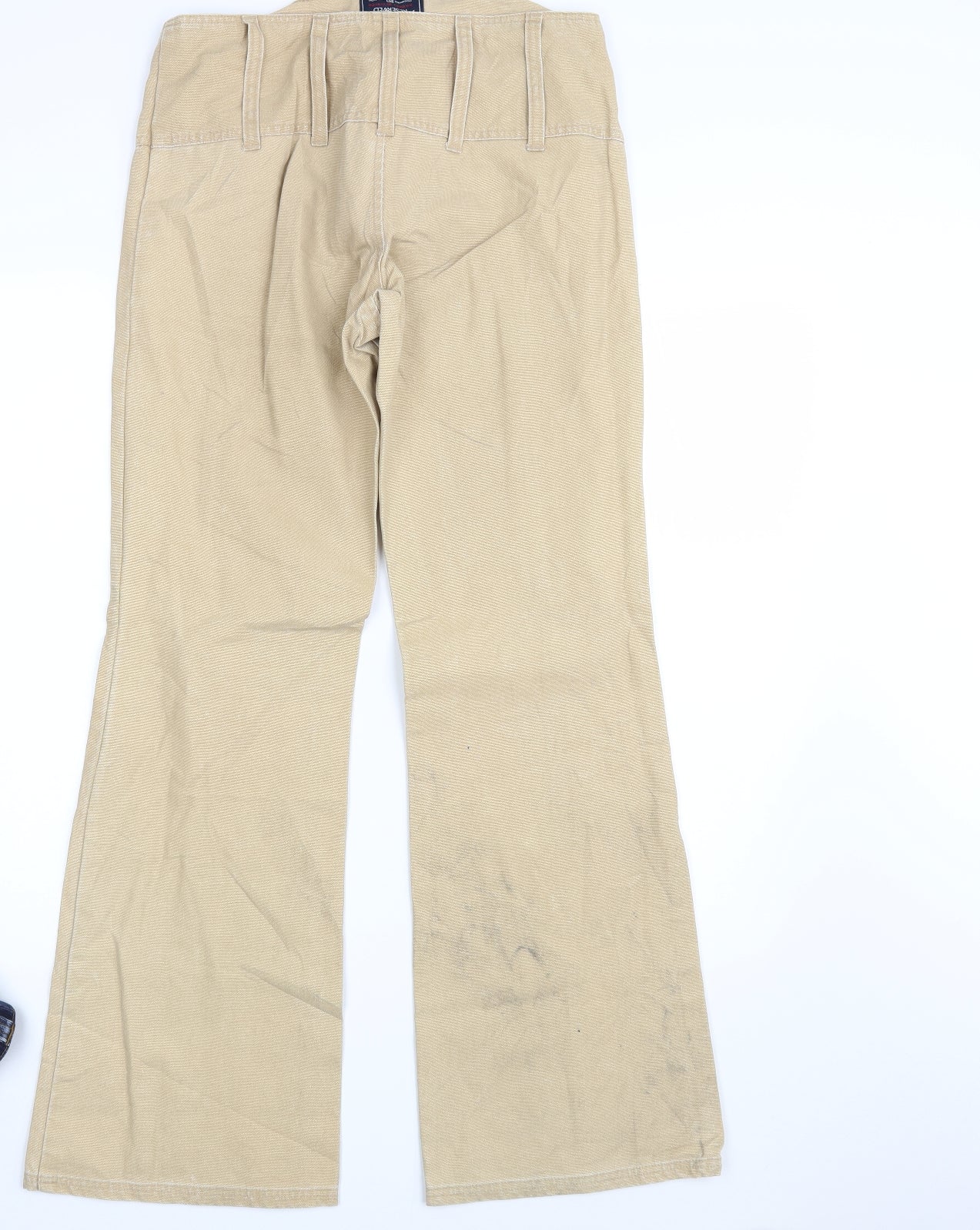 RESERVED Womens Beige  Denim Bootcut Jeans Size S L31 in