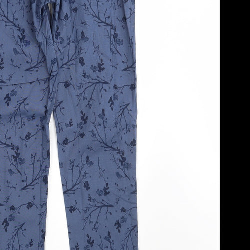 Preworn Womens Blue Floral Denim Straight Jeans Size 30 in L31 in