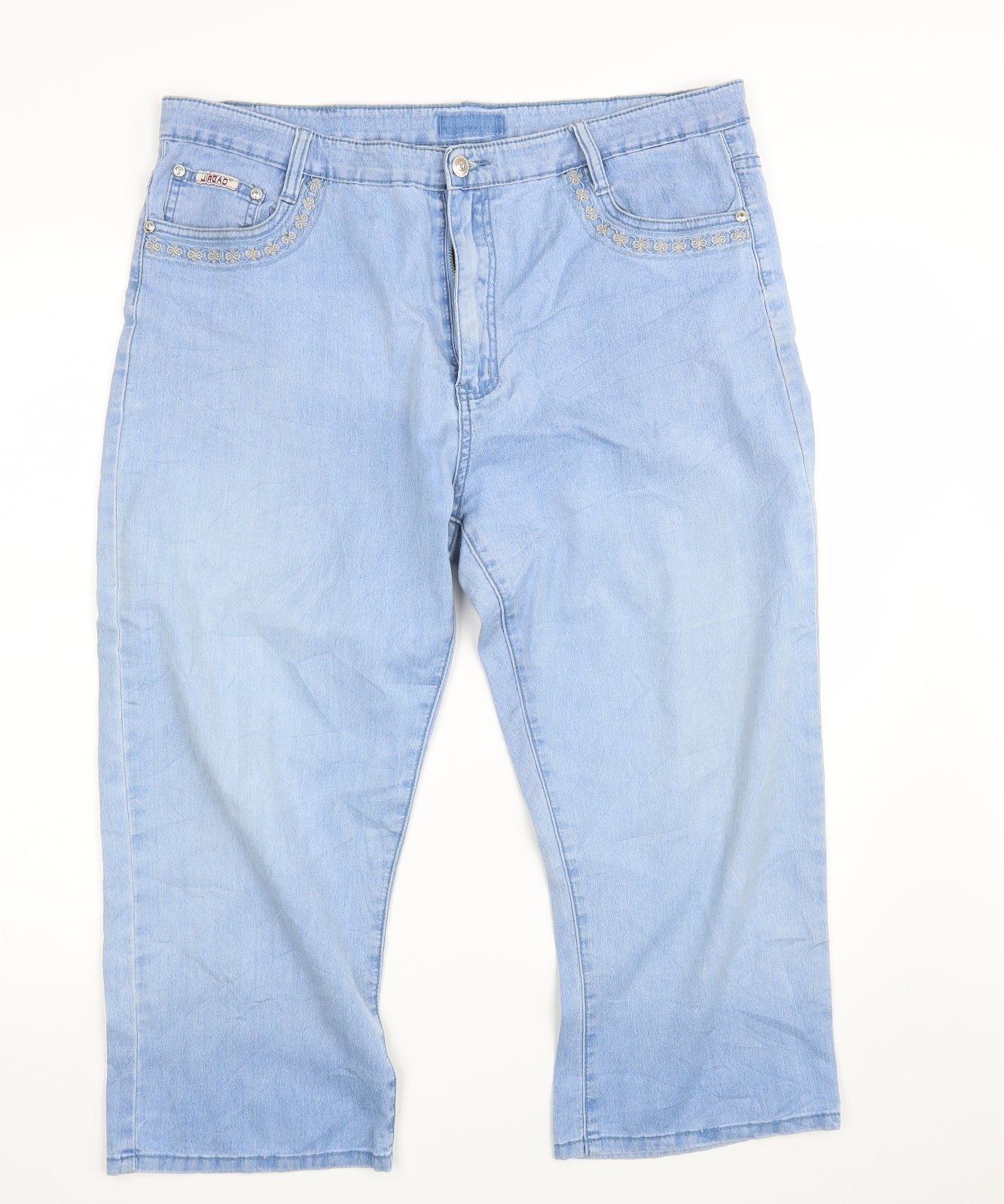 J & G Jeans Womens Blue  Denim Cropped Jeans Size 18 L22 in