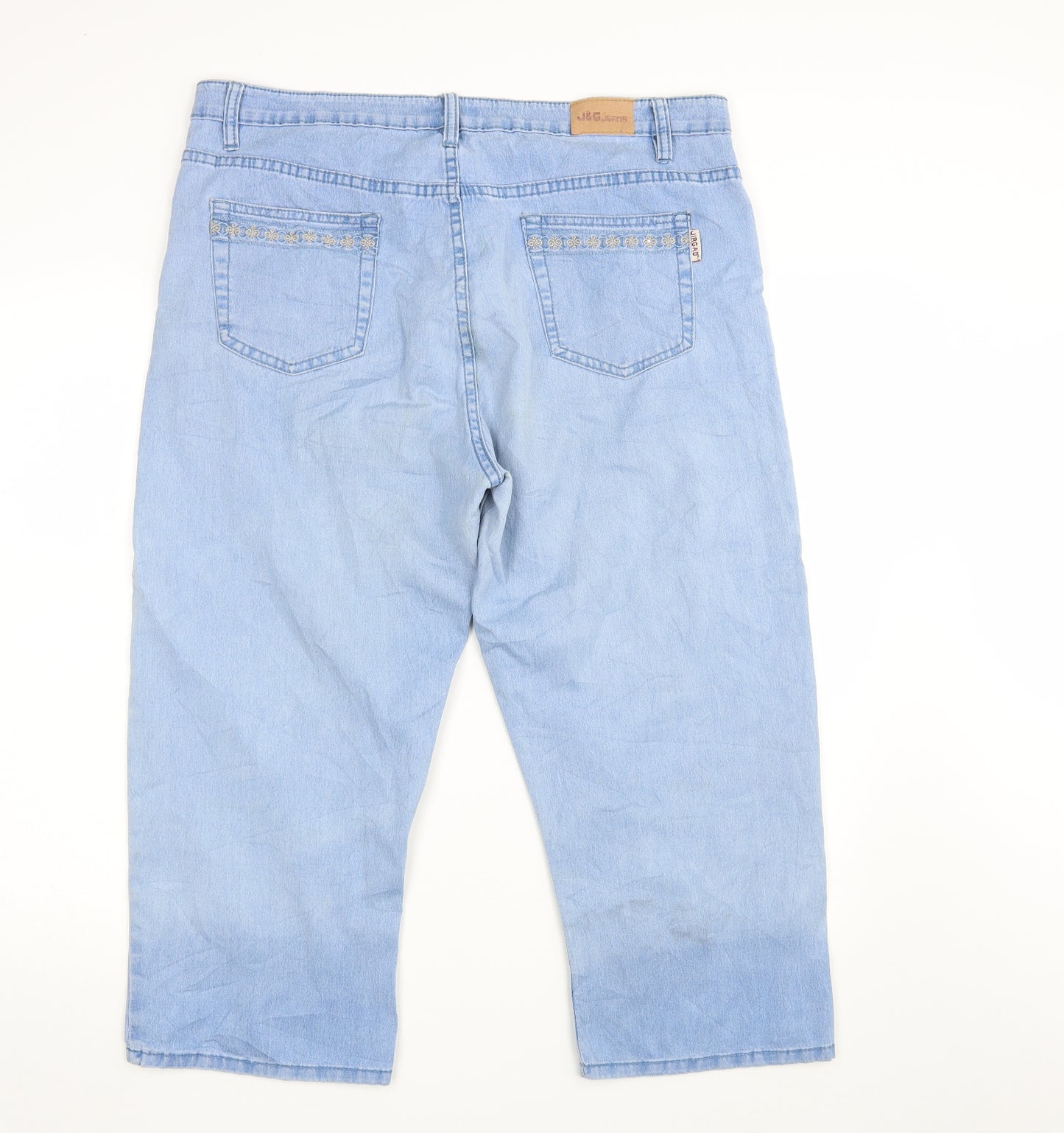 J & G Jeans Womens Blue  Denim Cropped Jeans Size 18 L22 in