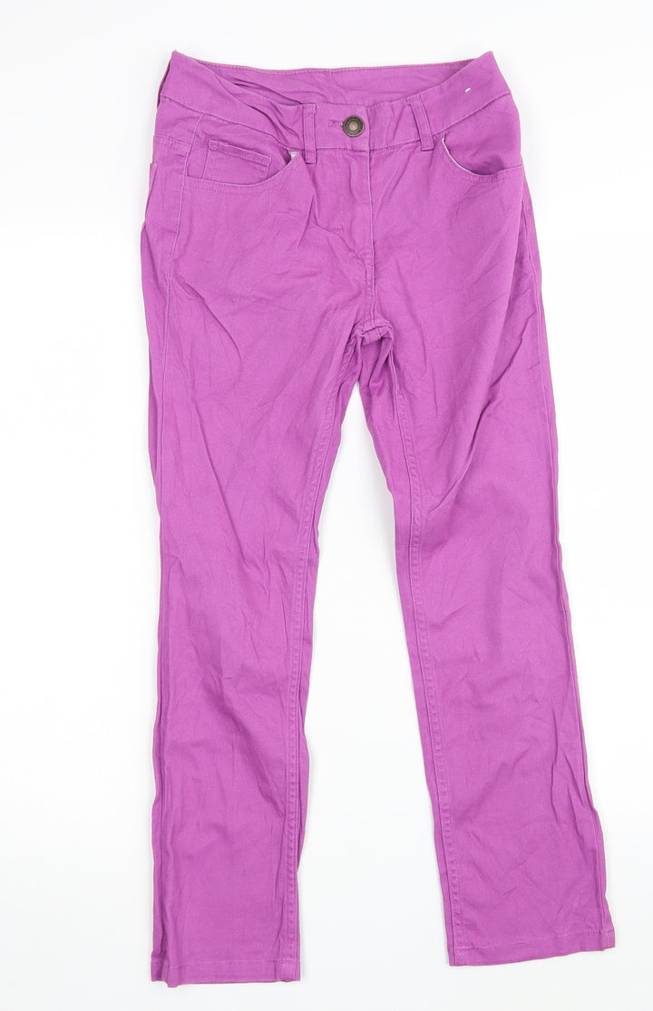 F&F Womens Purple Denim Straight Jeans Size 6 L24 in