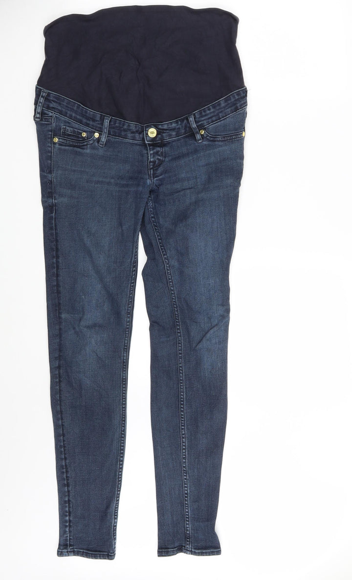 H&M Womens Blue Denim Mom Jeans Size 8 L30 in