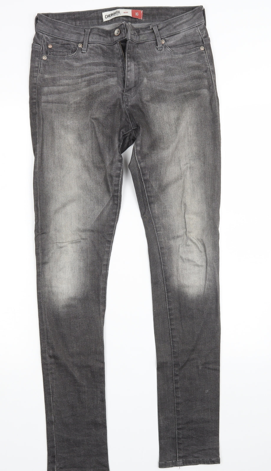 Cherokee Womens Grey  Denim Skinny Jeans Size 10 L31 in