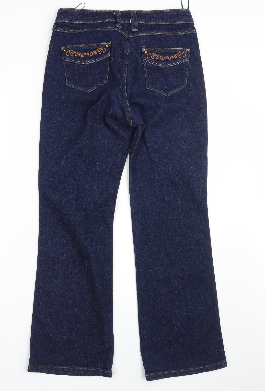 Per Una Womens Blue  Denim Bootcut Jeans Size 10 L28 in