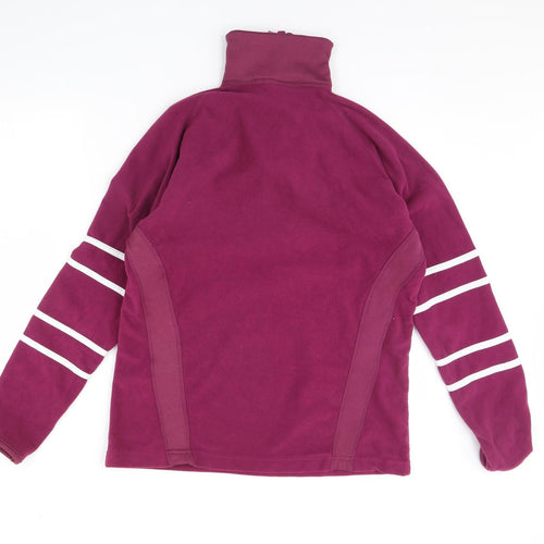 Crane Sports Womens Purple  Fleece Henley Jumper Size M