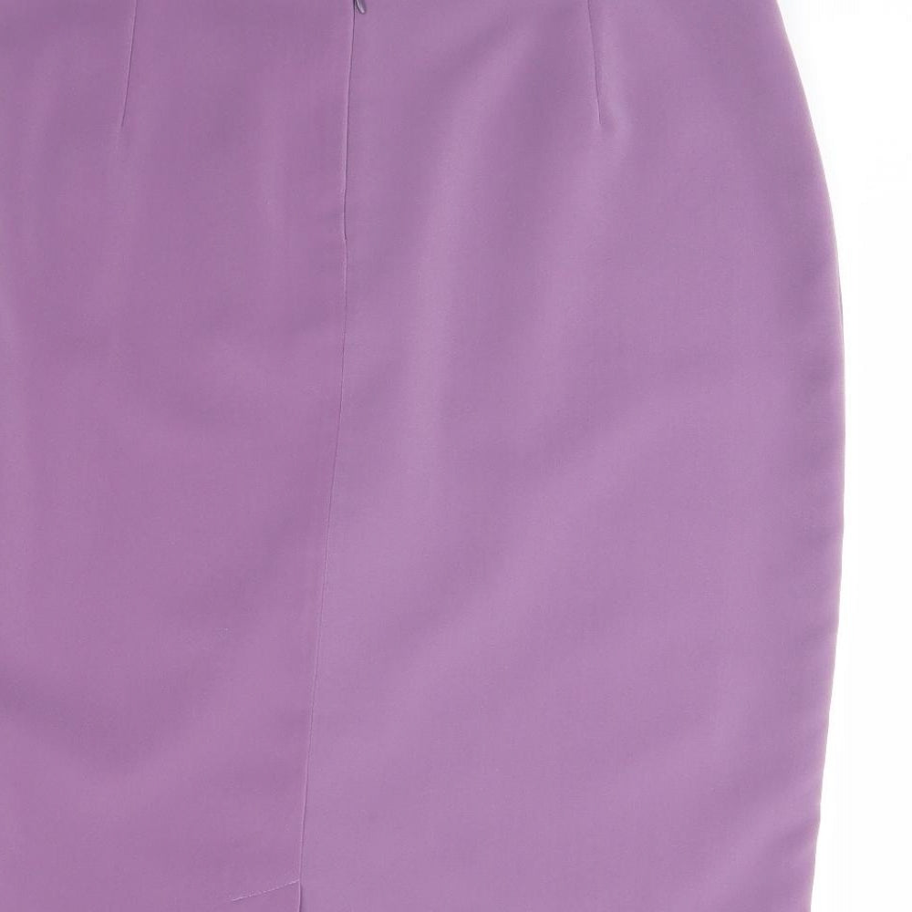 Preworn Womens Purple   Straight & Pencil Skirt Size 18