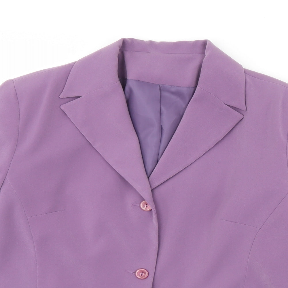 Preworn Womens Purple   Jacket Blazer Size 20