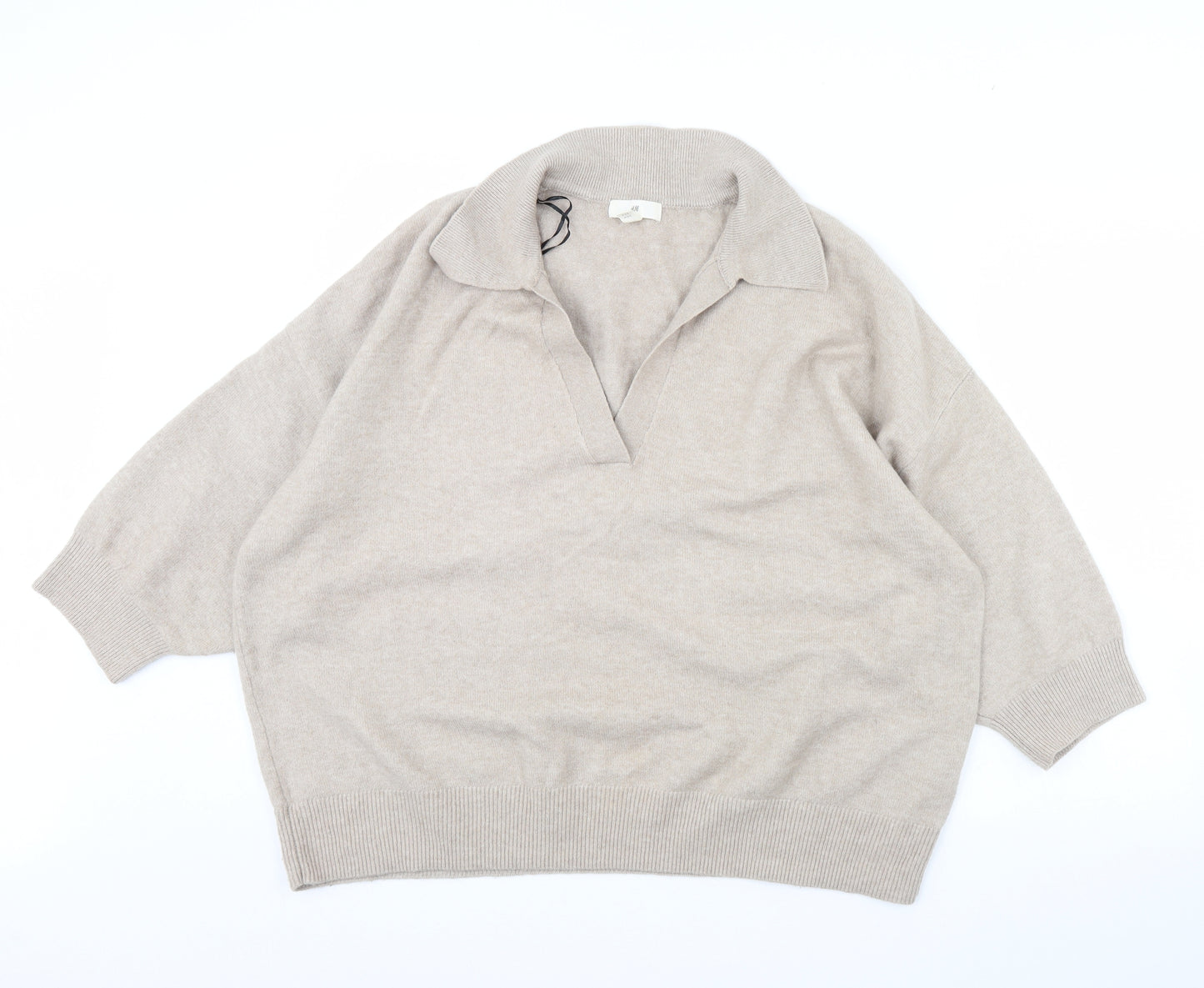 H&M Womens Beige   Pullover Jumper Size L
