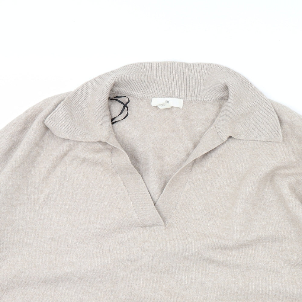 H&M Womens Beige   Pullover Jumper Size L