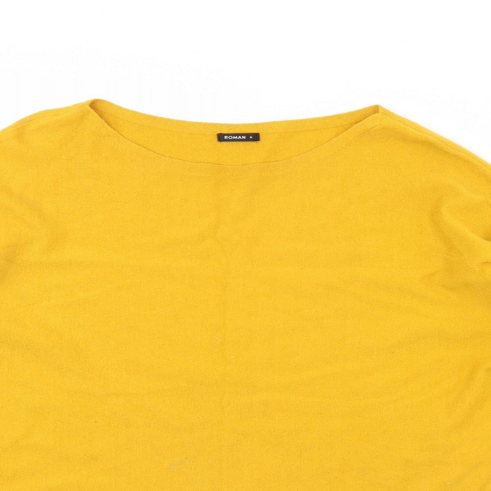 Roman Womens Yellow   Pullover Jumper Size M