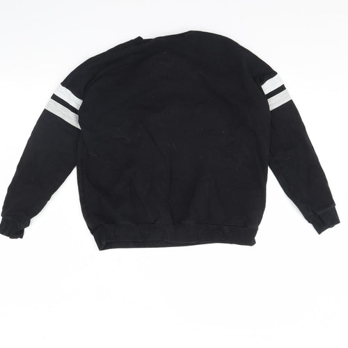 M&S Girls Black   Pullover Jumper Size 13 Years